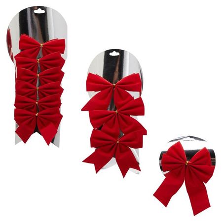 Елочное украшение Бант красный