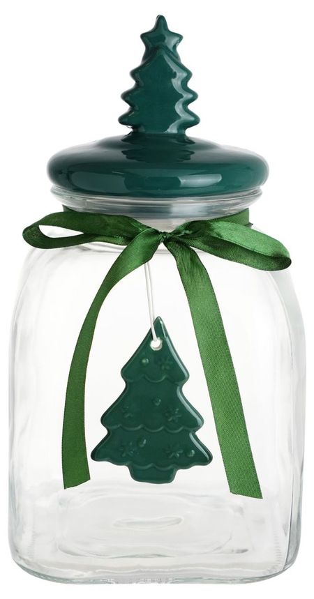 Банка для хранения Actuel Вокруг света с керамической крышкой Елка, 3,5 л