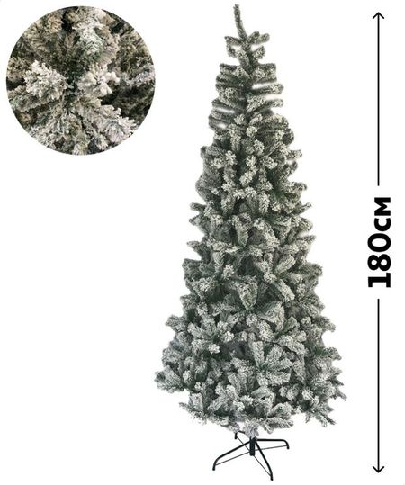Ель искусственная заснеженная, 180 см вместе весело играем
