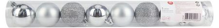 Набор елочных шаров Actuel серебристые 5 см, 8 шт