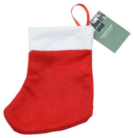 Декорация Рождественский носок, 15,5х10 см