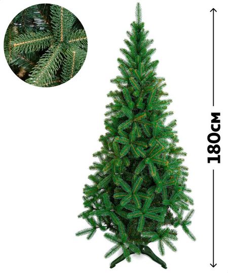 Ель искусственная АШАН Красная птица Оптима микс зеленая, 180 см