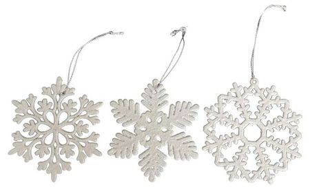 Елочное украшение Actuel Снежная королева Подвеска Снежинка белая пластк 10 см, 1 шт в ассортименте