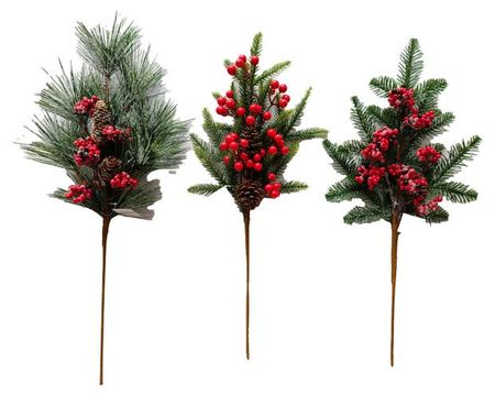 Украшение Вокруг света Ветка с ягодами 55 см, 1 шт в ассортименте