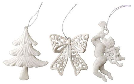 Елочное украшение Actuel Снежная королева Подвеска белая пластик, 1 шт в ассортименте