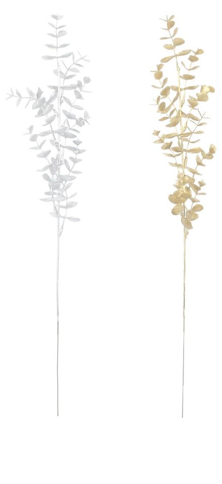 Украшение Снежная королева Ветка эвкалипта 50 см, 1 шт в ассортименте