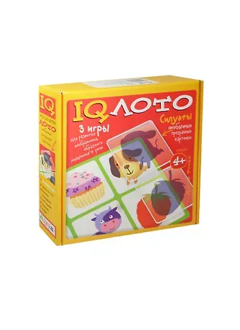 Настольная, развивающая игра, Айрис-пресс, Пластиковое лото Силуэты, комплект из трех игр