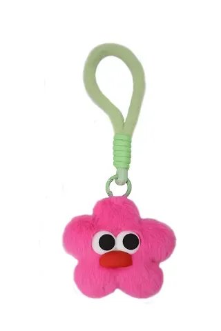Брелок-обвес на сумку Цветочек с глазками Фуксия (текстиль) (12-3307032615-6135)