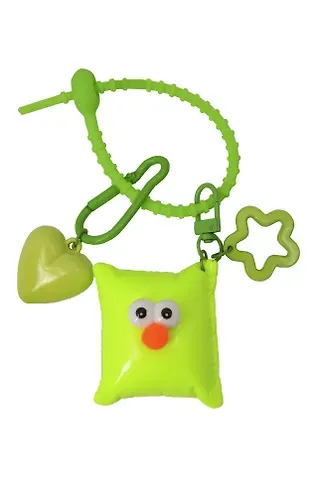 Брелок-обвес на сумку Подушечка с глазками Неон (текстиль) (12-3307032615-6129)