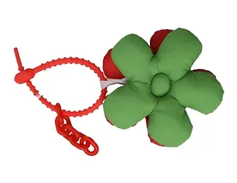 Брелок-обвес на сумку Цветочек Зеленый/Кораловый (текстиль) (12-3307032615-6140)