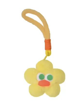 Брелок-обвес на сумку Цветочек с глазками Желтый (текстиль) (12-3307032615-6133)