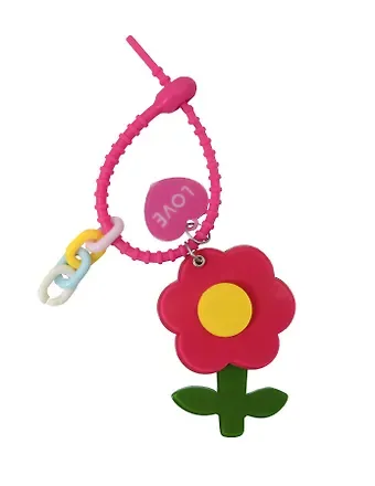 Брелок-обвес на сумку Цветочек Красный (пластик) (12-3307032615-6128)