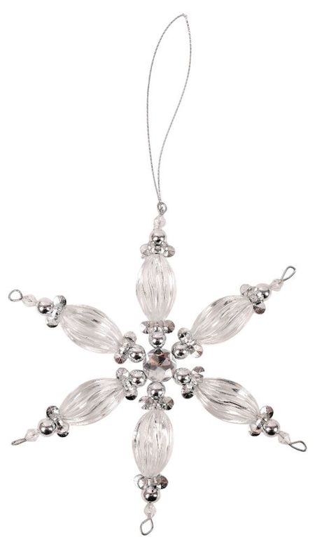 Елочное украшение Снежная королева Подвеска Снежинка, 17,5 см