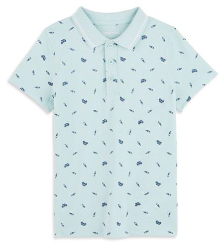 Поло для мальчика с коротким рукавом светло-зеленое, р 3-14 лет