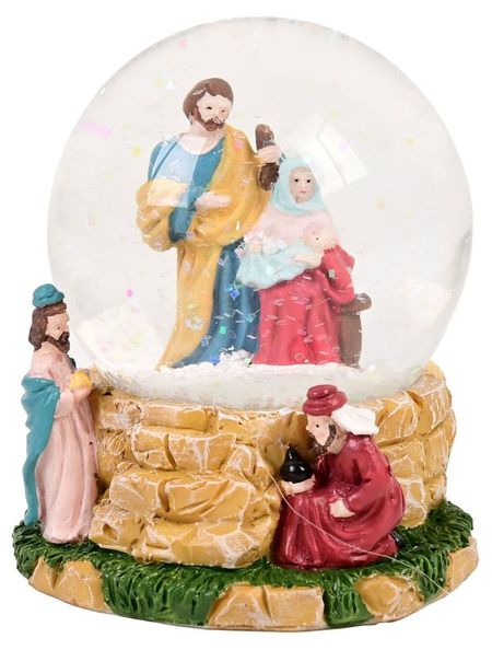 Снежный шар Святое семейство, 8,5 см