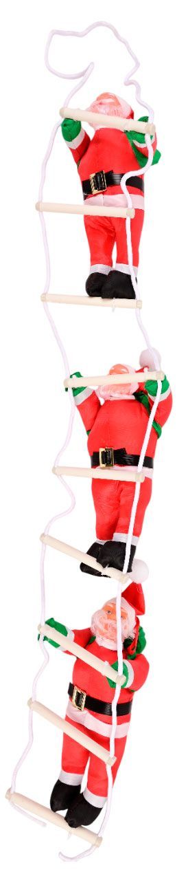 Декорация Санта на лестнице, 100 см