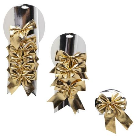 Елочное украшение Бант золотой