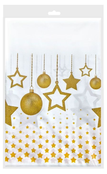 Скатерть одноразовая Vitto Золото театра полиэтиленовая, 120х180 см