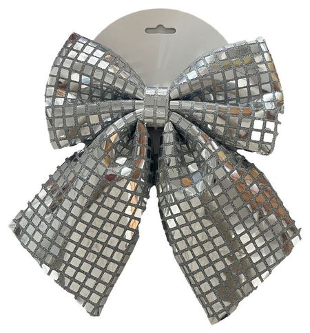 Декорация Actuel Бант серебряный, 19х24 см