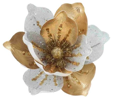 Украшение Золото театра Цветок магнолия, 20 см