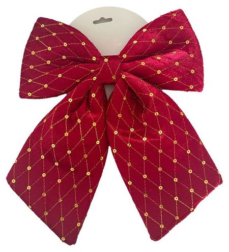 Декорация Actuel Бант бордовый, 19х24 см