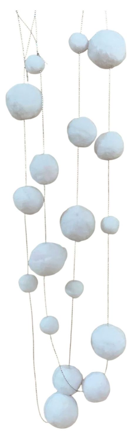 Гирлянда Снежки белые, 1,5 м