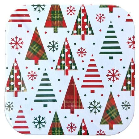 Подставка под горячее Вокруг света деревянная Елочки мини, 18 см