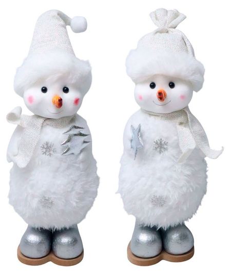 Фигурка декоративная Вокруг света Снеговик 36 см, 1 шт в ассортименте