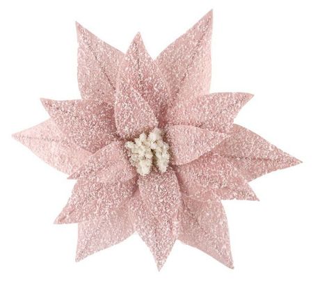 Украшение Розовый зефир Цветок пуансеттия, 30 см