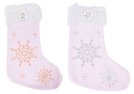 Декорация Рождественский носок 50 см, 1 шт в ассортименте