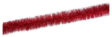 Мишура Зимняя сказка Новогоднее настроение красная d 7 см, 2 м