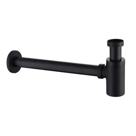 Сифон для раковины Abber 1 1/4х32 мм без выпуска с соединением 32 мм черный матовый (AF0030B)