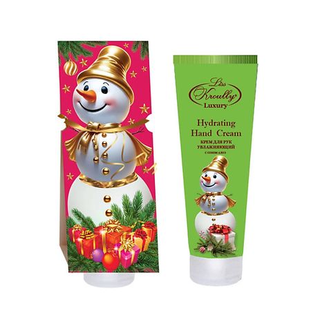 Крем для рук LISS KROULLY ПОДАРОЧНЫЙ НАБОР Снеговик, крем для рук увлажняющий с соком алоэ рождественские наклейки из фетра санта клаус лось снеговик