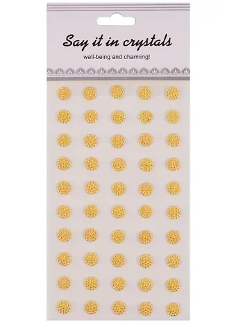 Стразы -полубусины золотые, диам 1 см, 50шт