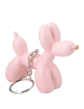 Брелок Собачка-шарик (розовая (8х6) (керамика) (12-Foryoucraft-202506-D9)