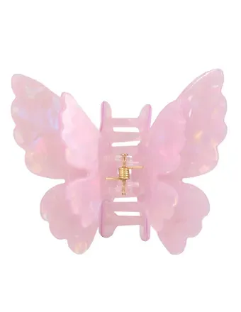 Заколка-крабик Бабочка перламутр лиловая (пластик) (6см) (12-253004-С5) (Lafilaf)