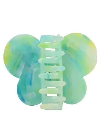Заколка-крабик Бабочка градиент мятная (пластик) (8см) (12-253004-С2) (Lafilaf)