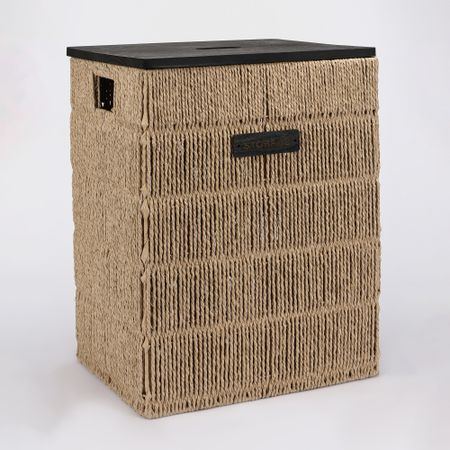 Корзина Hometex с деревянной крышкой 40х30х55,5 см