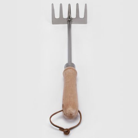 Грабли Kaiyang Technology из нержавеющей стали с деревянной ручкой 32,5х8,5 см