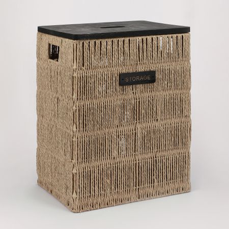 Корзина Hometex с деревянной крышкой 36х26х49,5 см