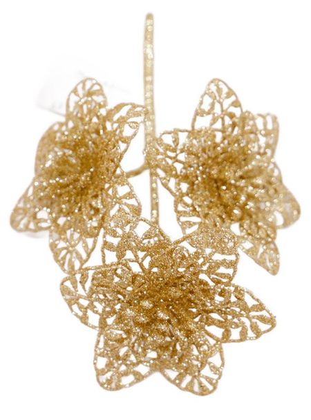 Украшение Вокруг света Ветка с пуансеттиями