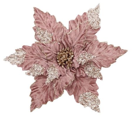 Украшение Розовый зефир Цветок пуансеттия, 29 см