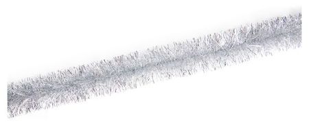 Мишура Зимняя сказка Новогоднее настроение серебряная d 7 см, 2 м