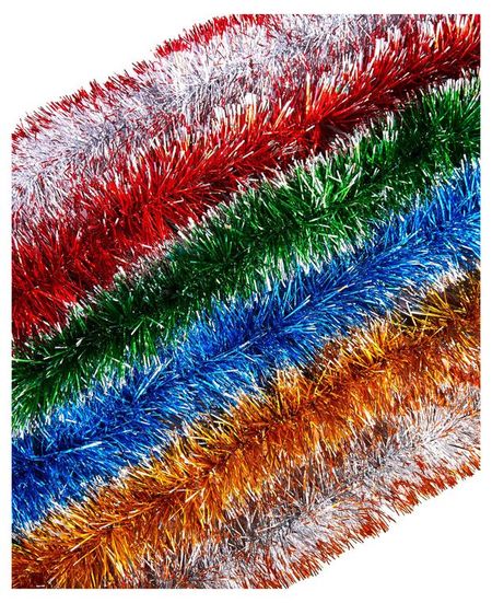 Мишура Норка 2 с цветными кончиками 7 см х 2 м, 1 шт в ассортименте