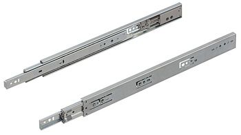 Шариковые направляющие 350 мм, частичного выдвижения, несущая способность 23 кг. С амортизатором. Нижний накладной монтаж.