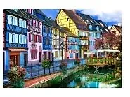 Набор для творчества, Рыжий Кот, Алмазная мозаика Яркие домики (блест) 30х40 см c подр., с полн. заполн. (30цв.) FS006