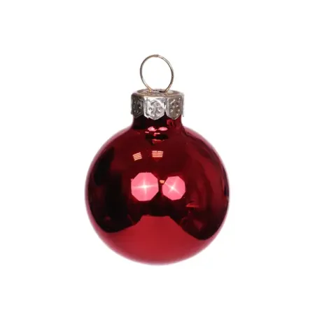 Набор елочных шаров ø3 см стекло бордовый 20 шт.