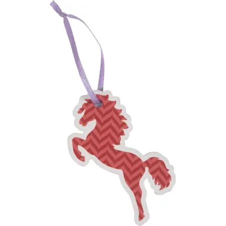 Елочная игрушка Домашняя кухня «Лошадка линии», 8.6x6.4 см, дерево, цвет красный аппликация игрушки на магнитах попугай лошадка 3288