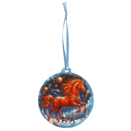 Елочная игрушка Домашняя кухня «Лошадь номер 2», 6.8x6.4 см, дерево, цвет красный игрушка конструктор вертолет апач дерево