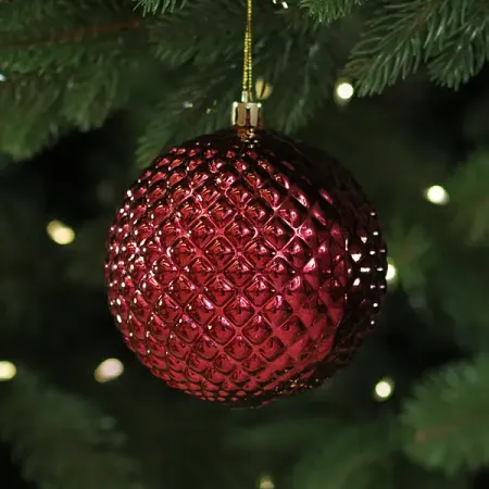 Шар елочный Форма ø10 см пластик бордовый в даль жизни взор…